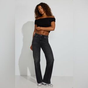 Garage | 90’s Straight Jeans | Black Faded | 1
